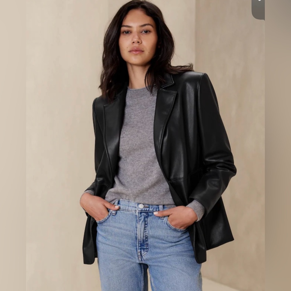 Rebecca Minkoff faux leather blazer jacket